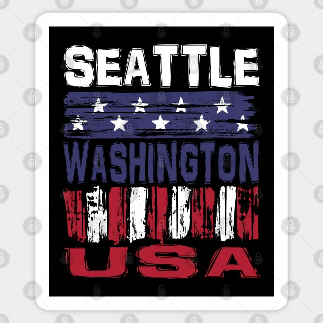 Seattle Washington USA T-Shirt Sticker by Nerd_art